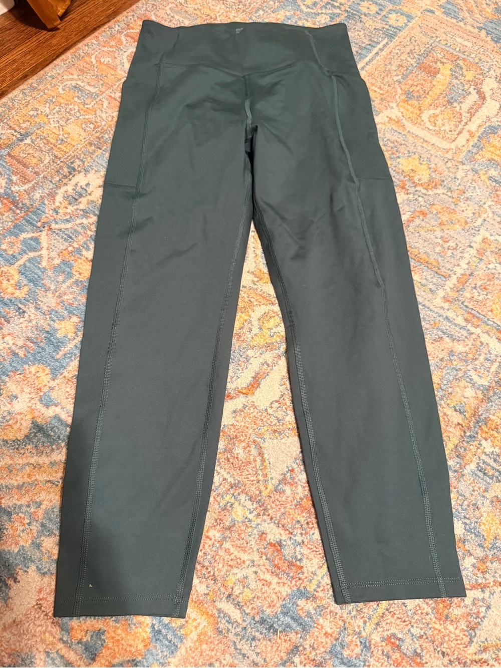 Girlfriend Collective Dark Green Performance Leggings with Pockets